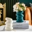 Plastic Spiral Vase Nordic Creative Flower Arrangement Container Decoration Dry and Wet Flower Vase Imitation Glaze and Porcelain Flower Pot