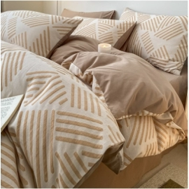 Three layer yarn four piece set, all cotton washed..